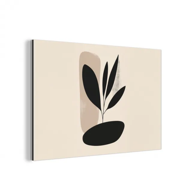 Plant - Beige - Japandi aluminium wit klein -3d