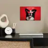 Hond - Hartjesbril - Loveyou - Rood poster papier klein -sfeer1