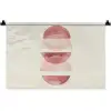 Minimalistisch - Cirkels - Roze Wandkleed katoen klein -zz3d