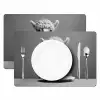 Alpaca - Pasta - Zwart - Wit - Grappig - Dieren Placemat vinyl groot -zzsfeer2_Kitchenyeah-website