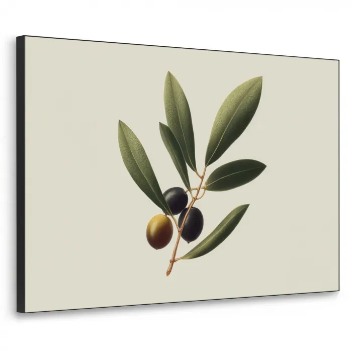 Olijftak - Donkergroen - Olijven Textielframe zwart klein -3d