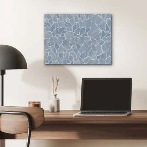 Abstract - Blauw - Bladeren PET vilt klein -sfeer5