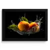 Mango - Fruit - Water - Zwart - Bladeren KitchenYeah - Keuken - Fotolijst klein -3d