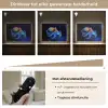Octopus - Stippen - Blauw - Zee Light Box met batterij (Wandlamp) middel -USP_dimbaarNL