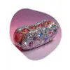 Hotdog - Steentjes - Glitters - Paars Wandcirkel Organisch Forex 3mm klein -3d