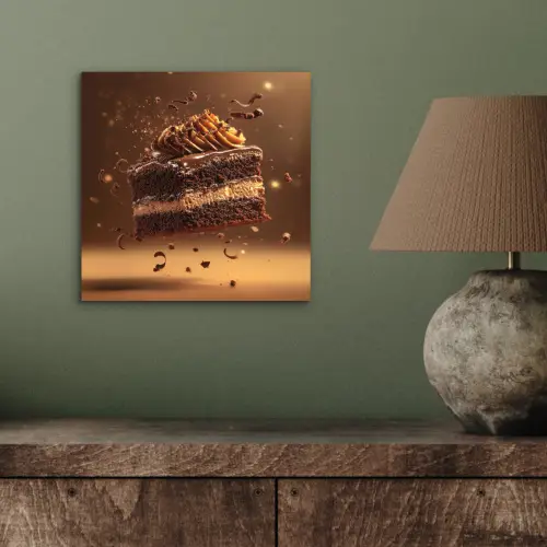 Taart - Chocolade - Eten - Brownie aluminium wit klein -sfeer2