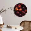 Fruit - Close up - Nectarines Wandcirkel kunststof plaat 5mm dik klein -sfeer4