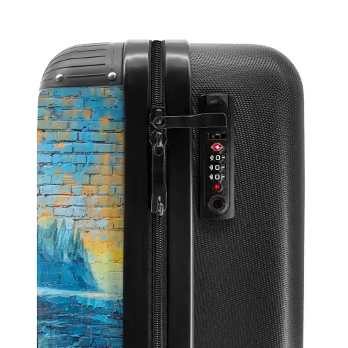 Kleurrijke Mona Lisa in graffiti stijl Koffer - NBS - Handbagage middel -slot