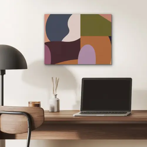 Vormen - Abstract - Kleuren - Vierkant PET vilt klein -sfeer5