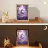 Eenhoorn - Paars - Sprookje - Fantasy dier Light Box met kabel klein -sfeer3_kind