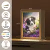 Puppy - Zon - Bloemen - Natuur - Bordercollie - Hond Light Box met kabel klein -USP_NL