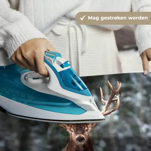 Hert - Winter - Sneeuw - Bos - Natuur - Dier Wandkleed katoen klein -sfeer9