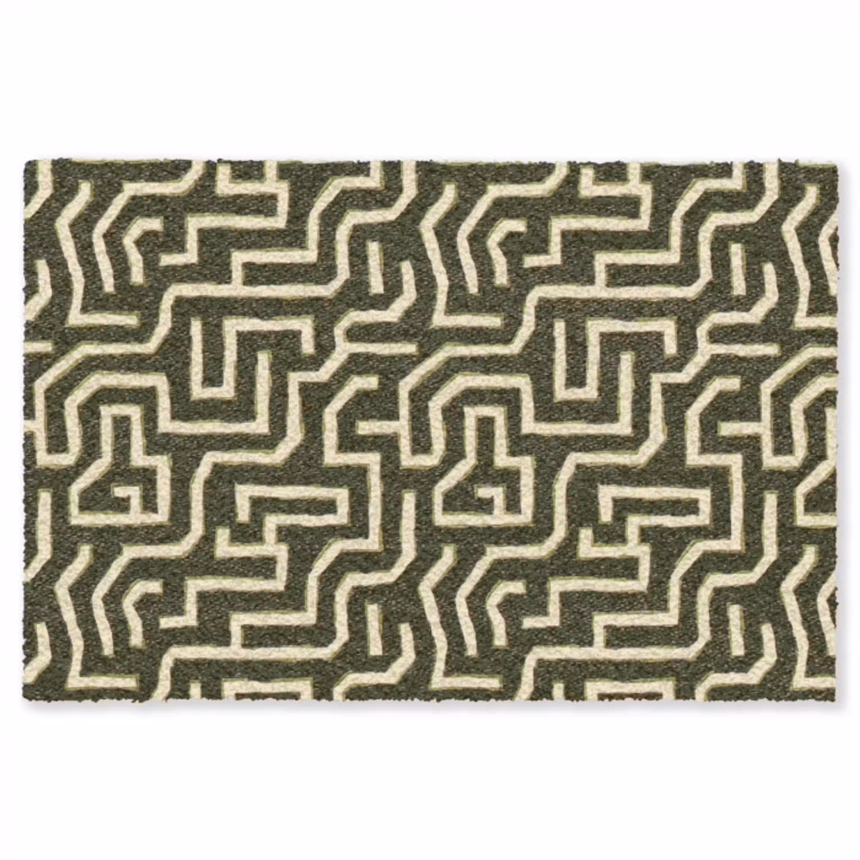 Lijnen - Abstract - Groen Vloerkleed Rechthoek klein 1091 -3d