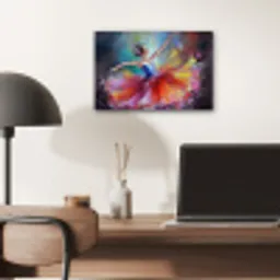 Schilderij - Olieverf - Dans - Ballerina aluminium wit klein -sfeer5