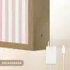 Focus on the good - Strepen - Roze - Smiley Light Box met batterij (Wandlamp) middel -USP_websiteoplaadbaarNL