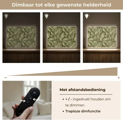Bladeren - Modern - Groen Light Box met batterij (Wandlamp) middel 907 -USP_dimbaarNL