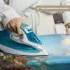 Zeilboot - Rotsen - Kust - Huizen Wandkleed katoen klein -sfeer9