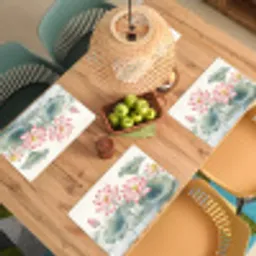Aquarel - Lotusbloemen - Kleurrijk Placemat vinyl groot -zzsfeer5_Kitchenyeah-website