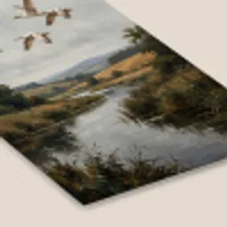 Eenden - Rivier - Landschap - Vlucht - Nostalgisch fotolijst zwart zonder passe partout klein -zsfeer6