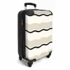 Golvende strepen in crème tinten NBS - Handbagage koffer - Kinderen Unisex middel -productfoto_3d