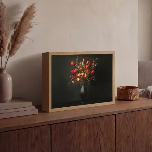 Bloemen - Takken - Boeket Light Box met batterij (Wandlamp) middel -sfeer2