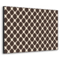 Bruin - Ruitpatroon - Geometrisch Textielframe zwart klein 947 -3d