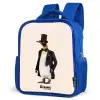 Pinguin in Pak Kinderrugzak - Blauw middel -schuin