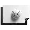 Basketbal - Wit - Schaduw - Lijnen Inductie beschermer vinyl 3mm klein -3d