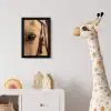 Paard - Oog - Bruin fotolijst zwart zonder passe partout klein -usfeer4_kinderkamer