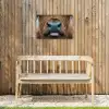 Schotse hooglander - Neus - Bruin Tuinposter op houten frame 2 cm dik klein -sfeer4