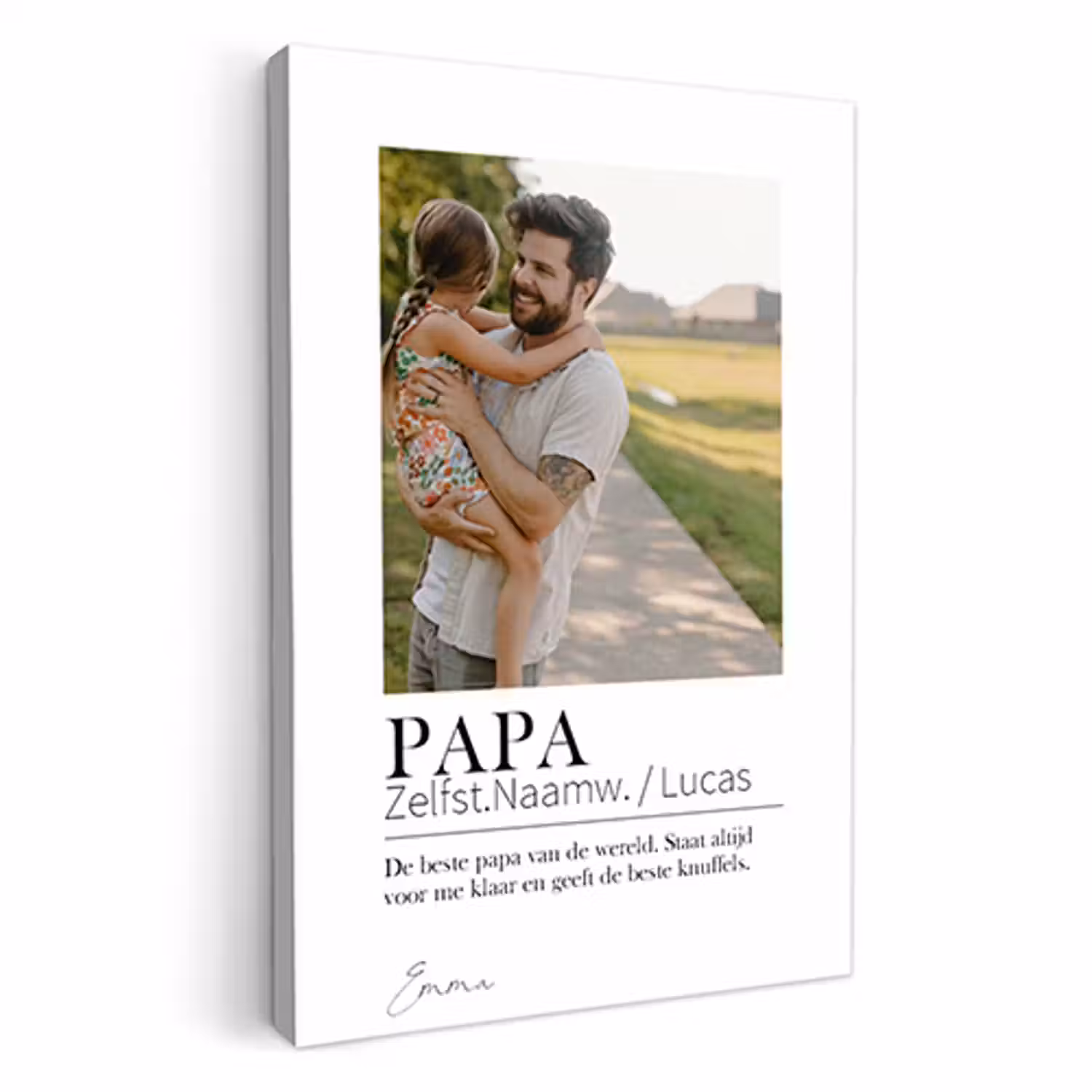 Canvas - Papa betekenis 1 foto