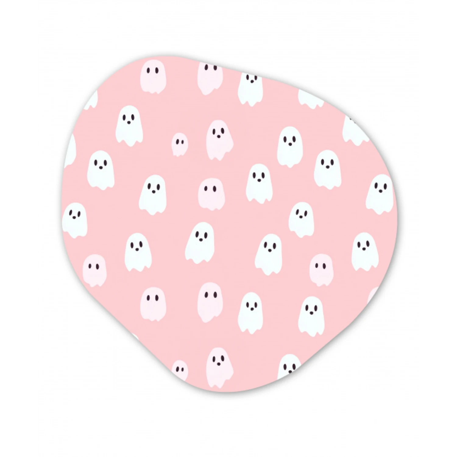 Spookjes - Patroon - Roze Wandcirkel Organisch Aluminium middel 851 -3d