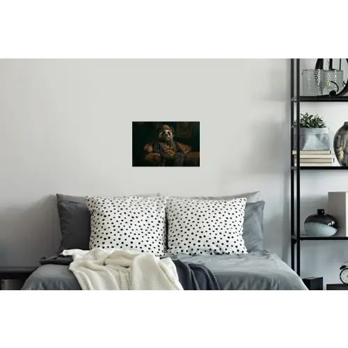 Panda - Hoed - Bril - Pak Muursticker klein -slaapkamer