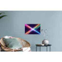 Kruisen - Lasterstralen - Neon Muursticker klein -plant