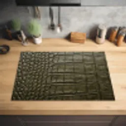 Krokodillenleer - Structuur - Groen Inductie beschermer vinyl 3mm klein -sfeer5