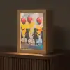 Graffiti - Kinderen - Street art - Ballon - Banksy Style Light Box met kabel (Tafellamp) klein -z3d_website