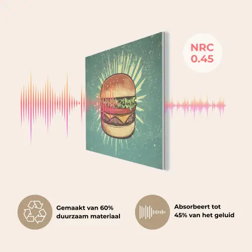 Hamburger - Illustratie - Sla - Kaas PET vilt klein -USP_NL