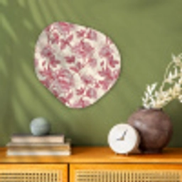 Pioenrozen - Modern -  Rood Wandcirkel Organisch Forex 3mm klein 629 -sfeer2