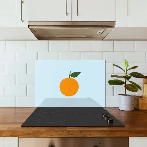 Fruit - Sinaasappel - Oranje keuken achterwand spatscherm klein -sfeer2