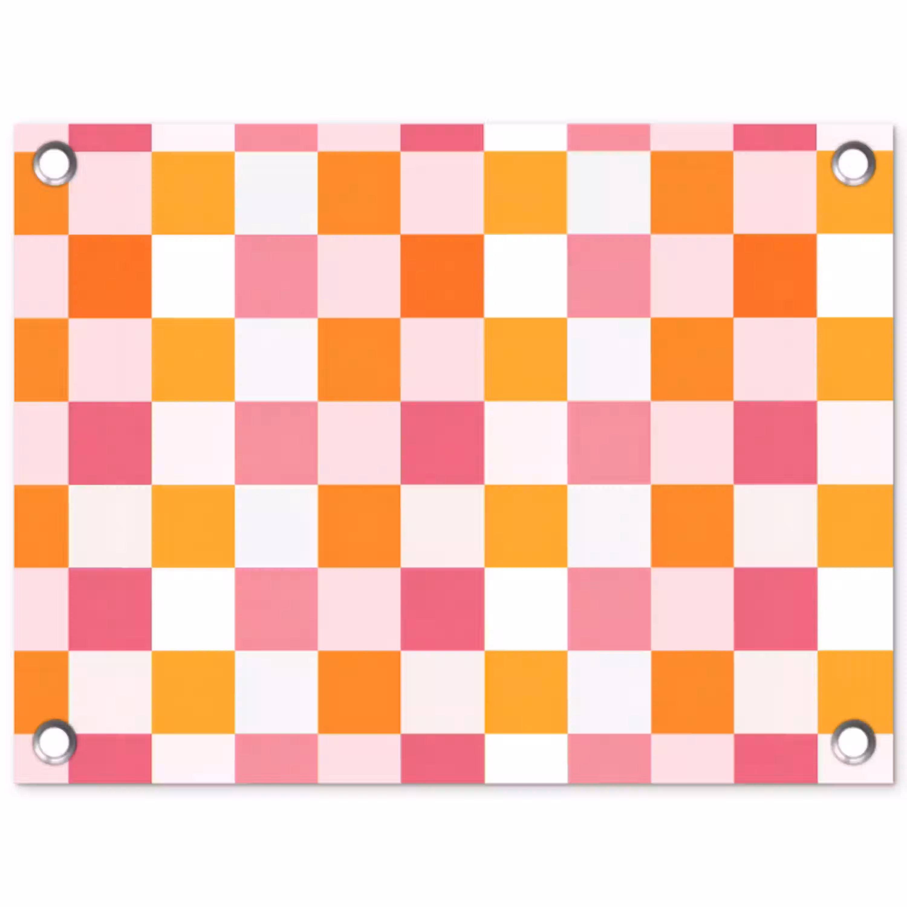 Patroon - Vierkant - Roze tuinposter los doek klein 239 -3d