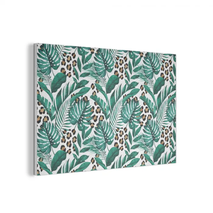 Dierenprint - Panter - Bladeren - Tropisch - Jungle PET vilt middel -3d