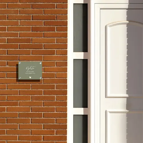 Olijfgroen - Sierlijk Naambord Rechthoek middel -sfeer3-rechthoek-S