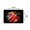 Peper - Graffiti - Verf - Abstract - Modern - Kleurrijk Placemat vinyl groot -specs
