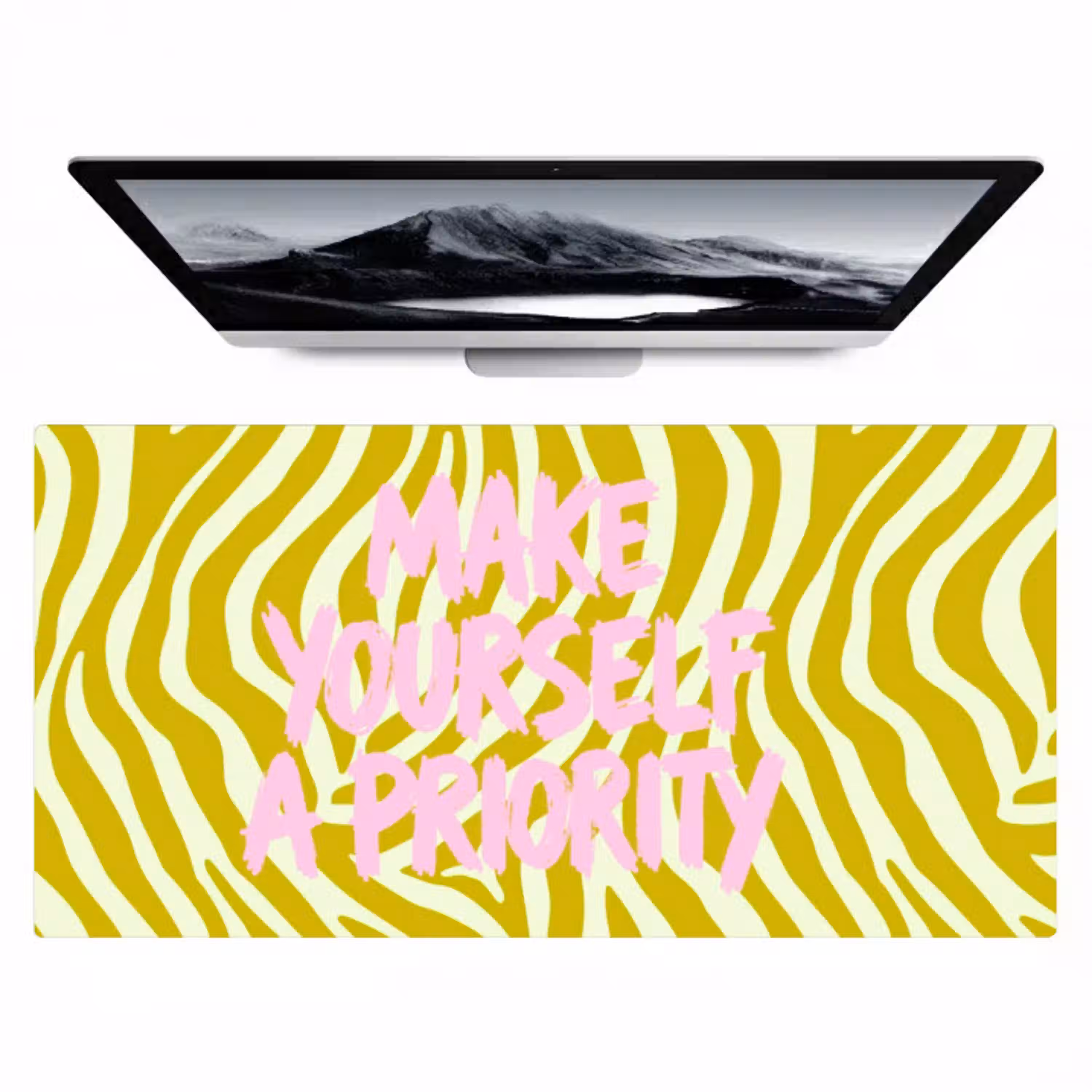 Zebraprint - Priority - Roze Muismat XXL klein -zzz3d
