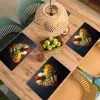 Specerijen - Mix - Hartvorm - Zwart Placemat vinyl groot -zzsfeer5_Kitchenyeah-website