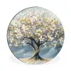 Boom - Winter - Levensboom - Modern - Goud Wandcirkel aluminium klein -3d