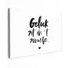 Geluk zit in 't zonnetje - Tekst - Zomer - Quotes Tuinposter op houten frame 2 cm dik klein -3d