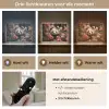 Panda - Dier - Bloemen - Natuur - Botanisch Light Box met batterij (Wandlamp) middel -USP_lichtkleurNL