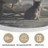 Maan - Kat - Astronaut - Ruimte Akoestische PET Vilt - Rond klein -closeup_NL