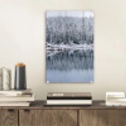 Bos - Reflectie - Meer - Winter - Serene plexiglas 5mm klein -sfeer1